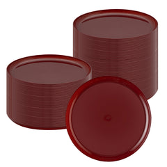 Moderna Round Burgundy Plastic Plate - 10 3/4