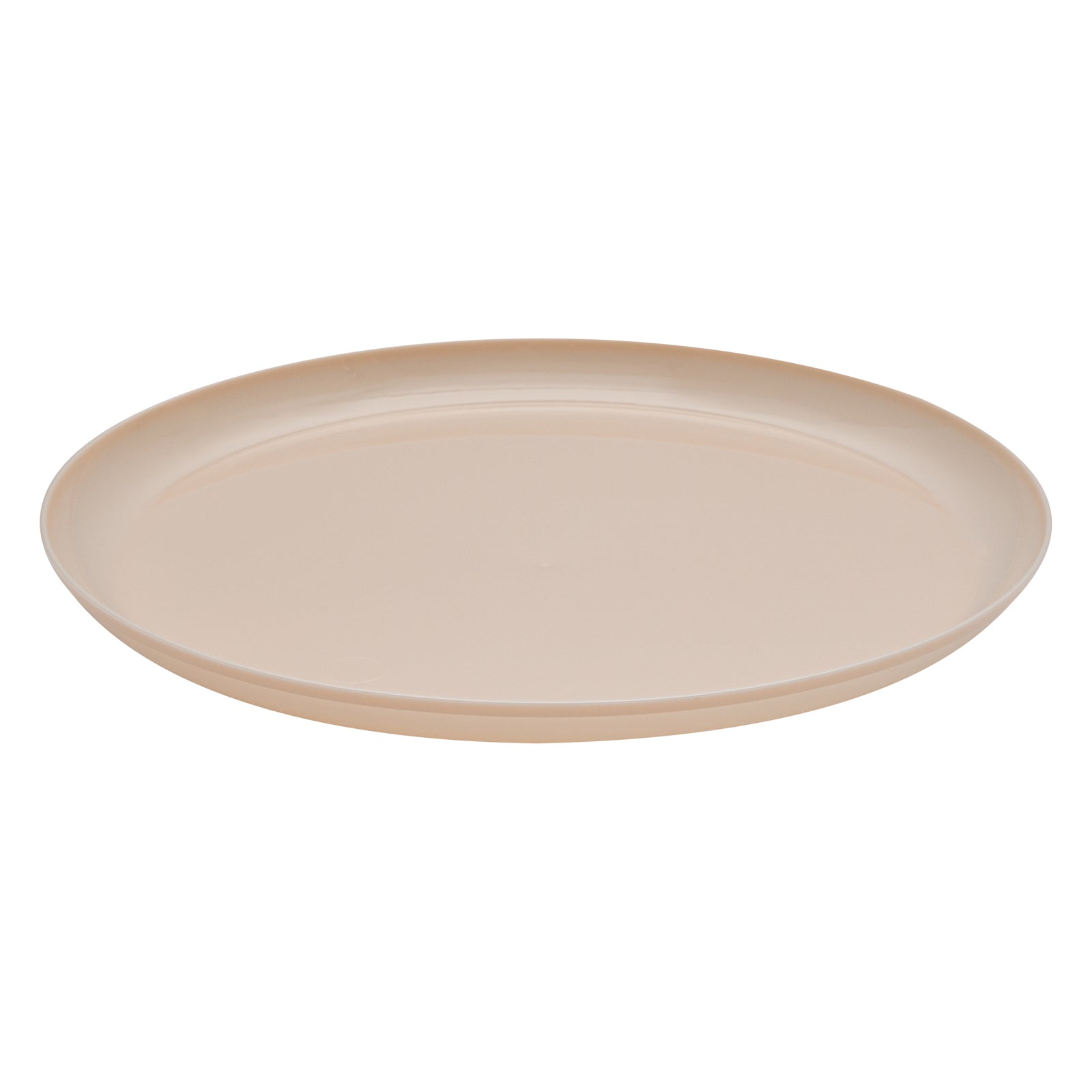 Moderna Round Light Pink Plastic Plate - 10 3/4" x 10 3/4" x 1/2" - 40 count box