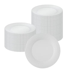 Moderna Round White Plastic Wave Plate - 7
