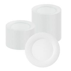 Moderna Round White Plastic Wave Plate - 9