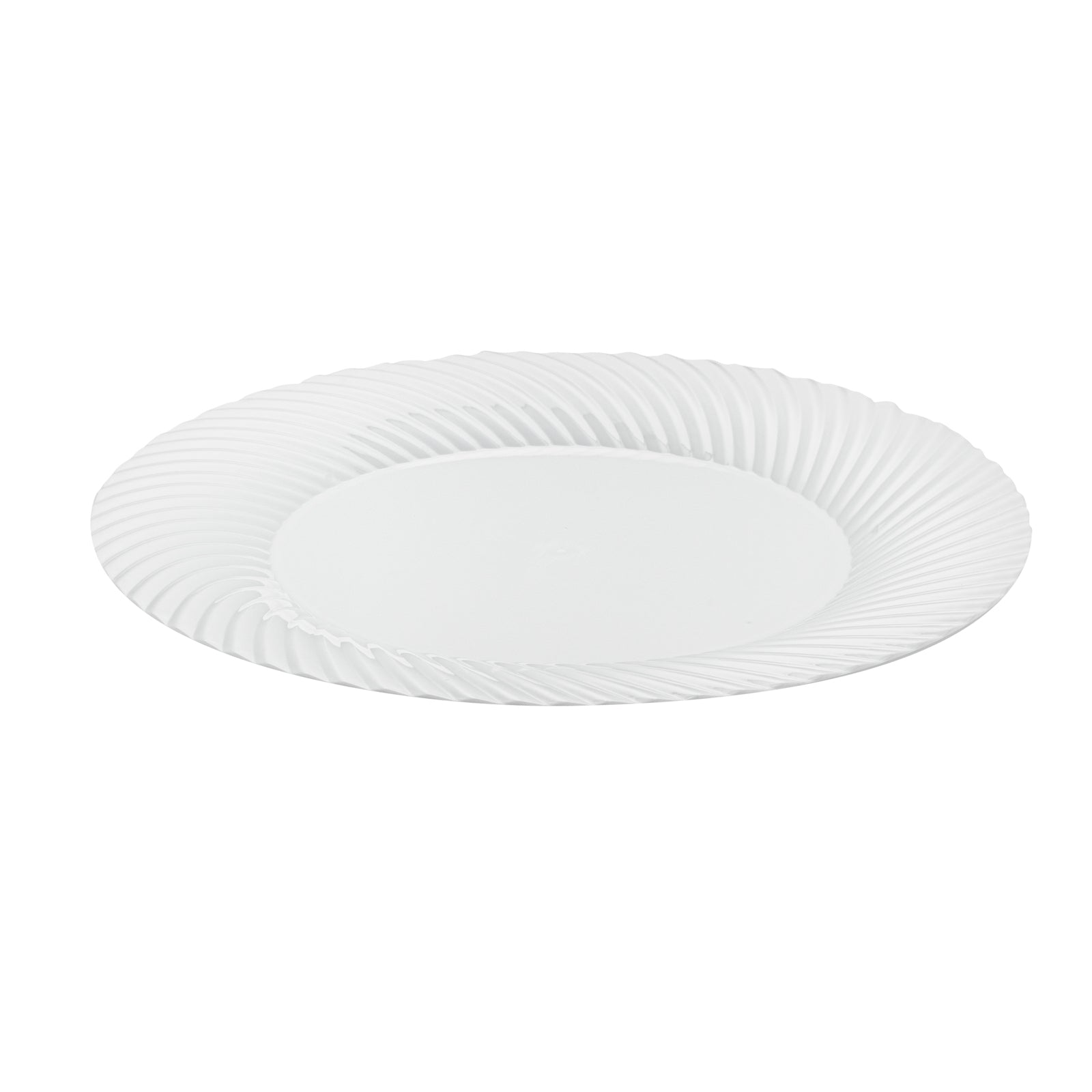 Moderna Round White Plastic Wave Plate - 9" x 9" x 1/2" - 40 count box