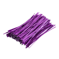 Bag Tek Purple Metallic Twist Tie / Bag Tie - 6