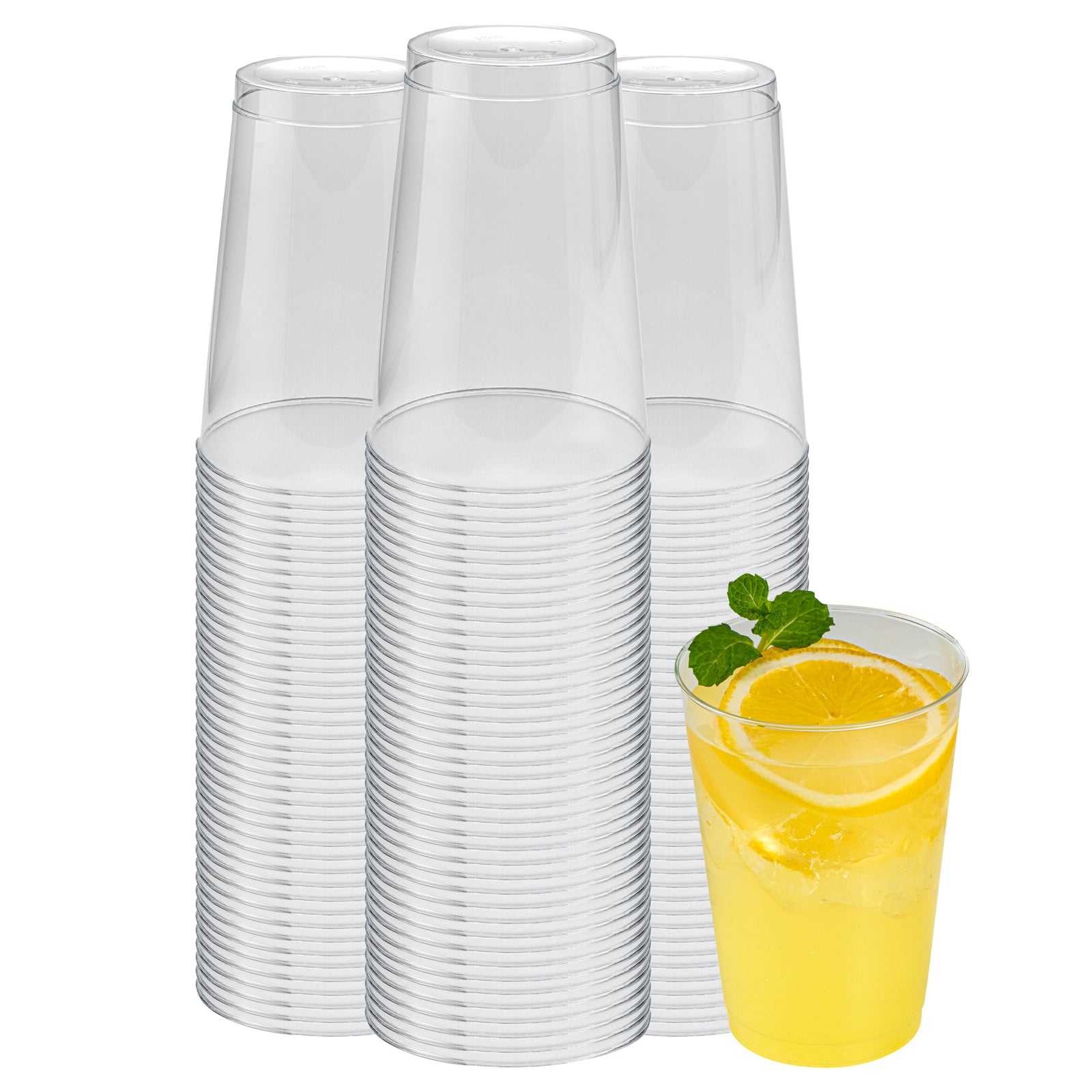 Chef 101 12 oz Clear Plastic Tumbler - 3" x 3" x 4 1/4" - 500 count box