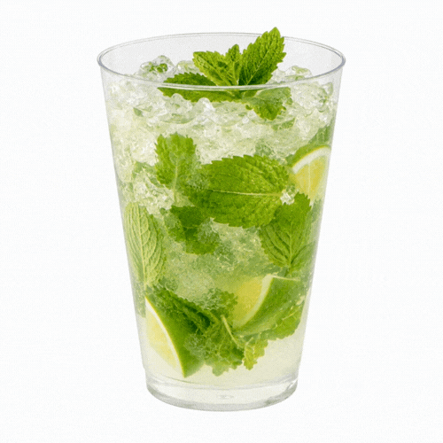Bev Tek 14 oz Clear Plastic Tumbler - 3 1/4" x 3 1/4" x 4 3/4" - 500 count box