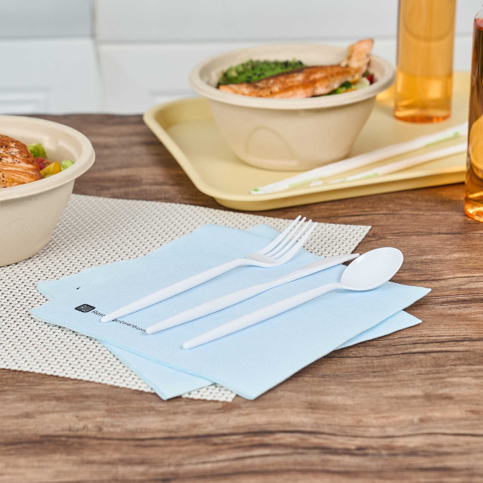Moderna White Plastic Cutlery Set - 7 1/2" - 60 count box