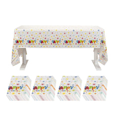 Table Tek Rectangle Happy Birthday Plastic Table Cover - 108