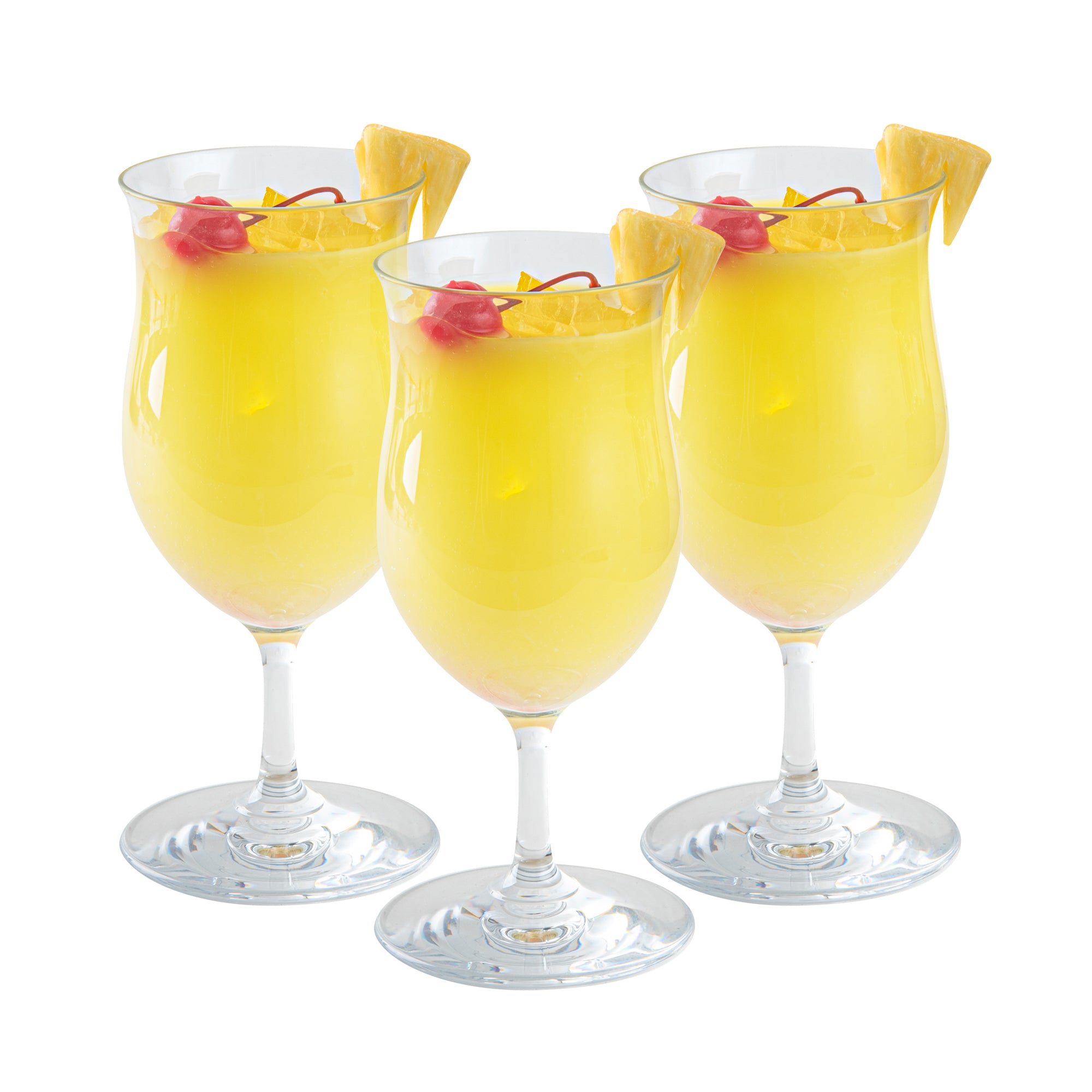 Bev Tek 13 oz Polycarbonate Poco Grande / Pina Colada Glass - 3 1/2" x 3 1/2" x 7 1/2" - 6 count box