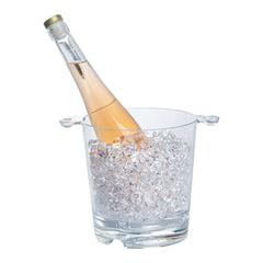 Bar Lux 2.4 qt Clear Plastic Ice / Champagne Bucket - 9