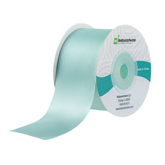 Gift Tek Aqua Blue Polyester Satin Ribbon - Single Face - 1 1/2