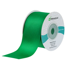 Gift Tek Emerald Green Polyester Satin Ribbon - Single Face - 1 1/2