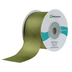 Gift Tek Spring Moss Green Polyester Satin Ribbon - Single Face - 1 1/2