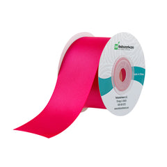 Gift Tek Shocking Pink Polyester Satin Ribbon - Single Face - 1 1/2