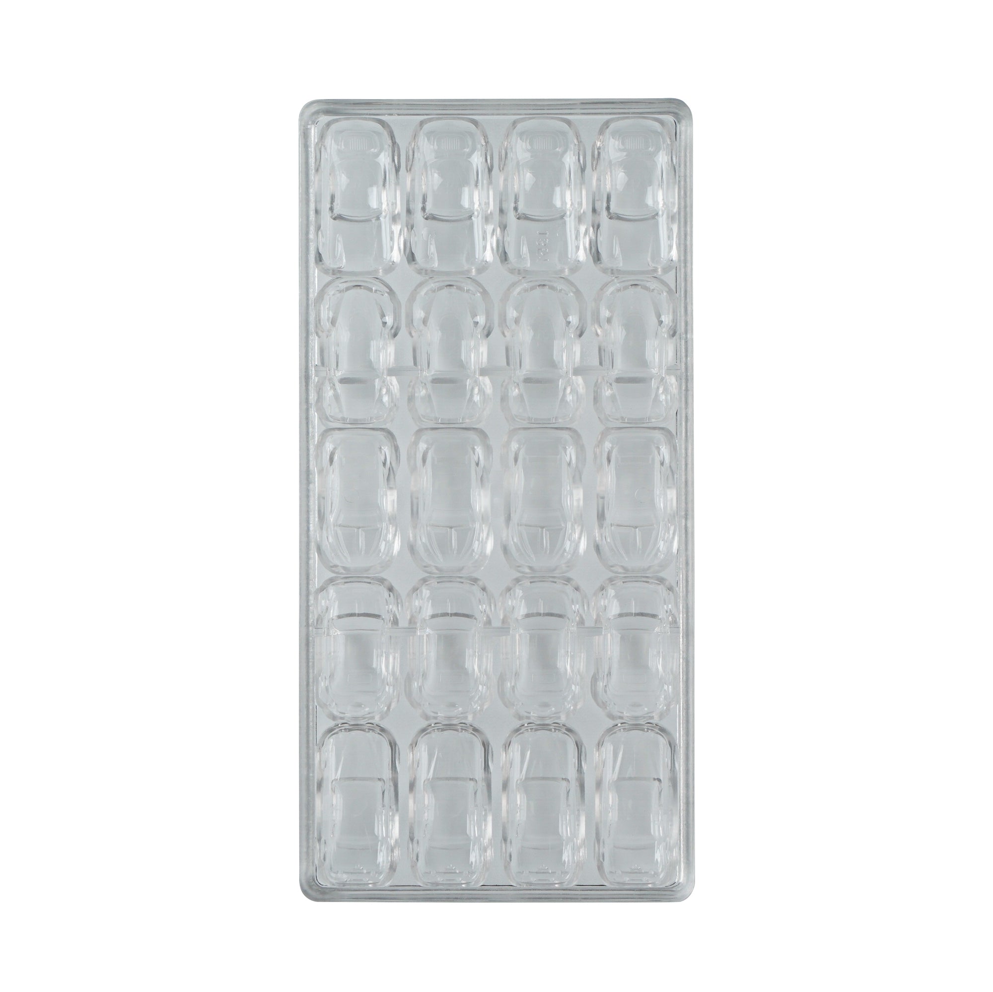 Pastry Tek Polycarbonate 3D Car Candy / Chocolate Mold - 20-Compartment - 1 count box