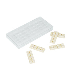 Pastry Tek Polycarbonate Break-Apart Candy / Chocolate Mold - 7-Compartment - 10 count box