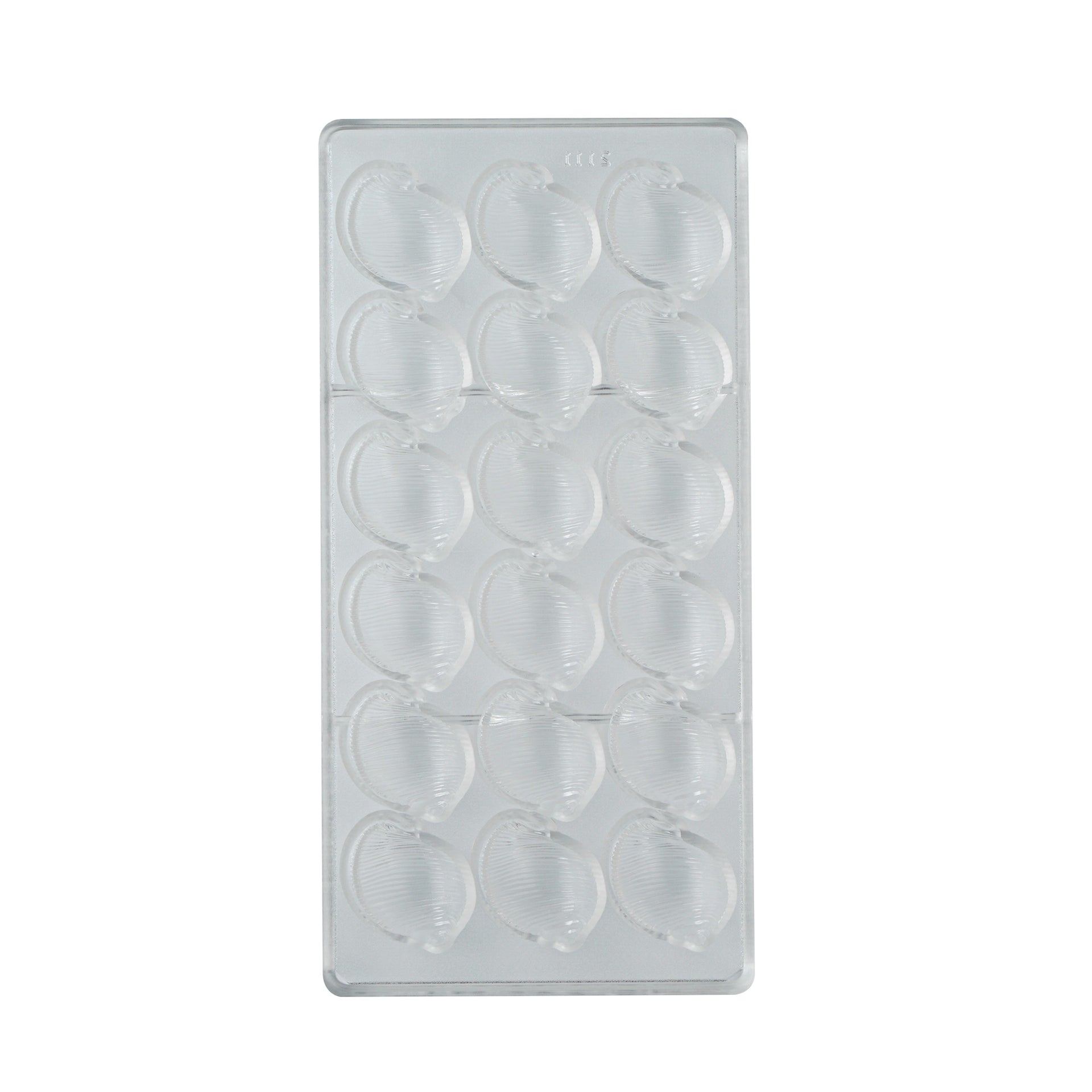 Pastry Tek Polycarbonate Sea Shell Candy / Chocolate Mold - 18-Compartment - 1 count box