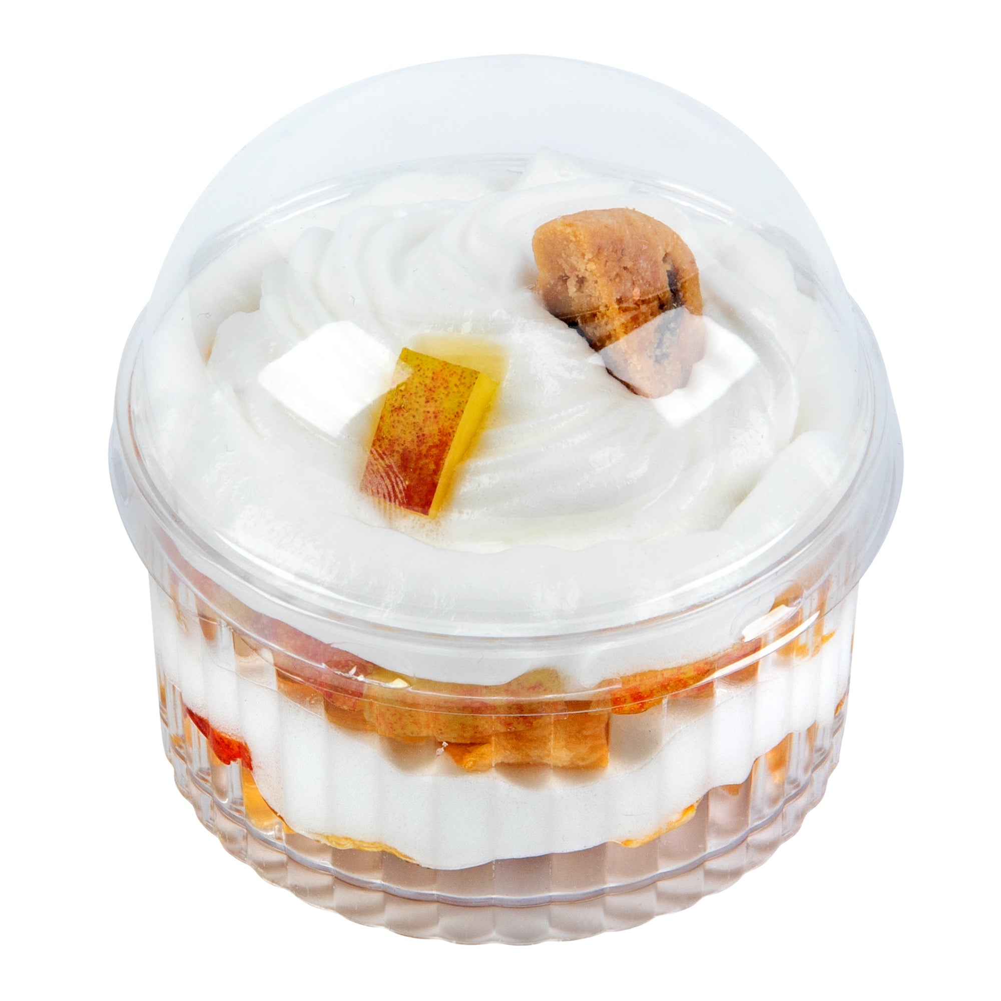 Mini Serve Round Clear Plastic Lid - Fits 4 oz Fluted Dessert Cup - 100 count box