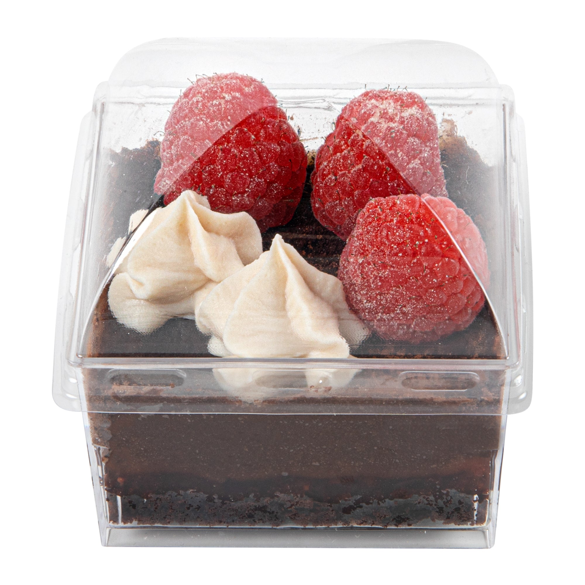 Mini Serve Square Clear Plastic Dome Lid - Fits 5 oz Dessert Cup - 100 count box