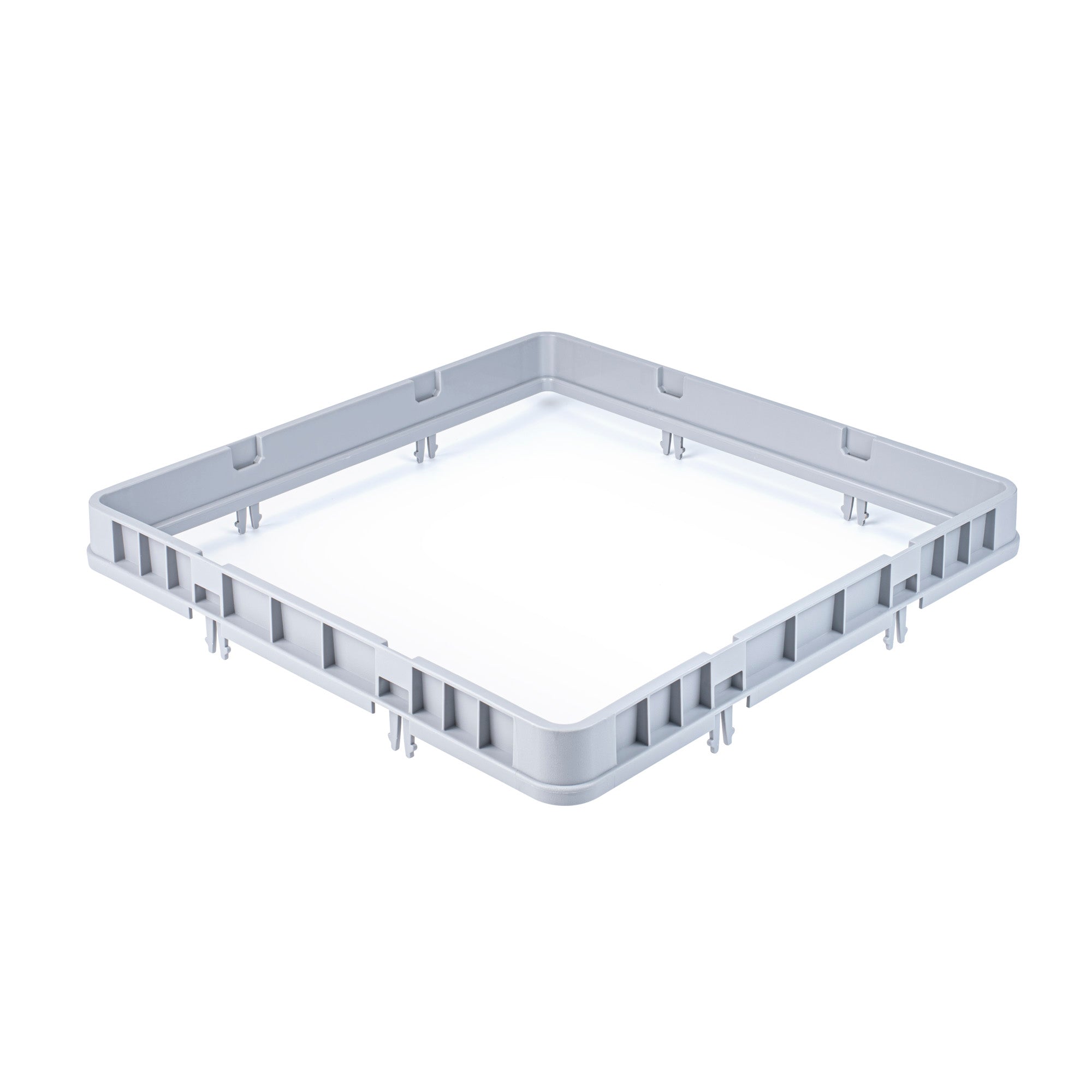 Clean Tek Professional Gray Glass Rack Extender - Closed Sides - 19 3/4" x 19 3/4" x 3" - 1 count box