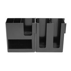 Restpresso Black Plastic Coffee Cup / Lid / Napkin Organizer - 6 Section - 17 1/4