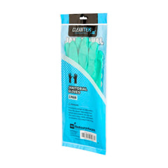 Clean Tek Professional Green Medium Nitrile Gloves - 15 mil, Flock Lining, Chemical-Resistant - 13