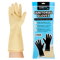 Clean Tek Professional Yellow Extra Large Latex Gloves - 22 mil - 13