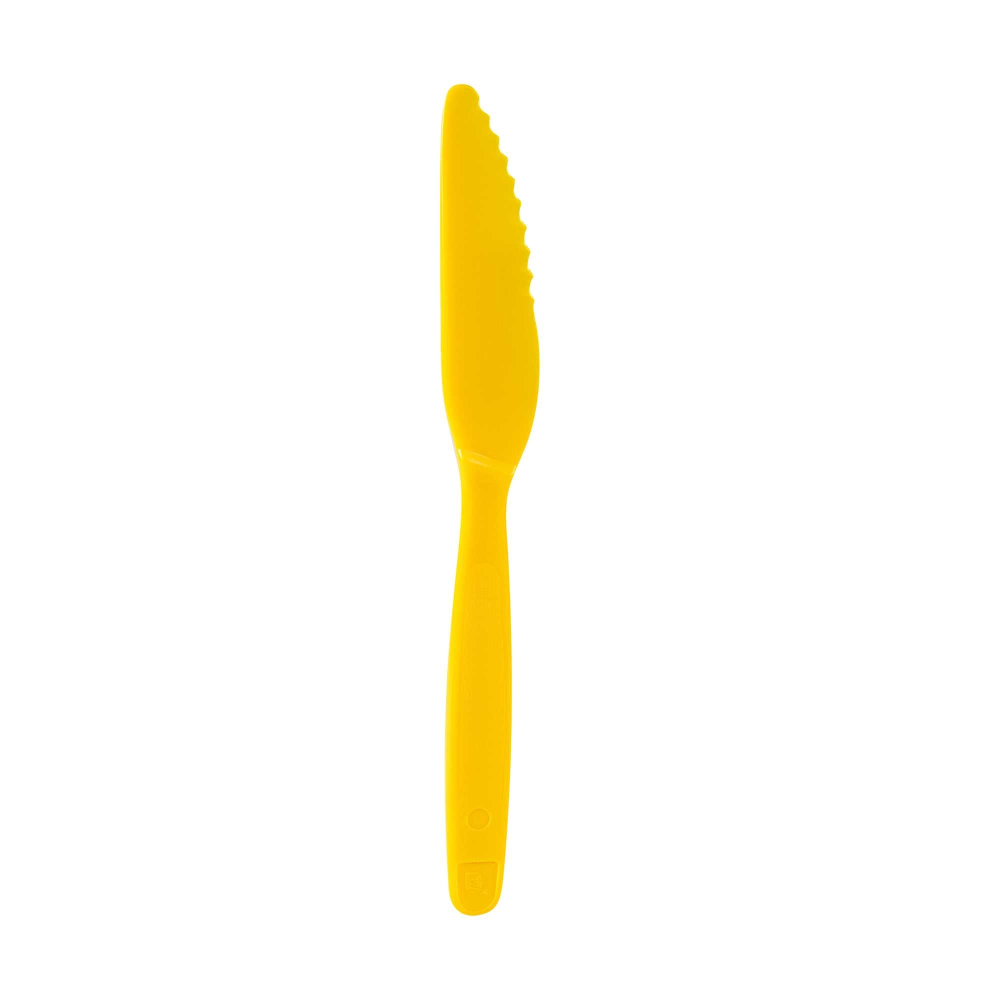 RW Kids Yellow Plastic Knife - 7" - 10 count box