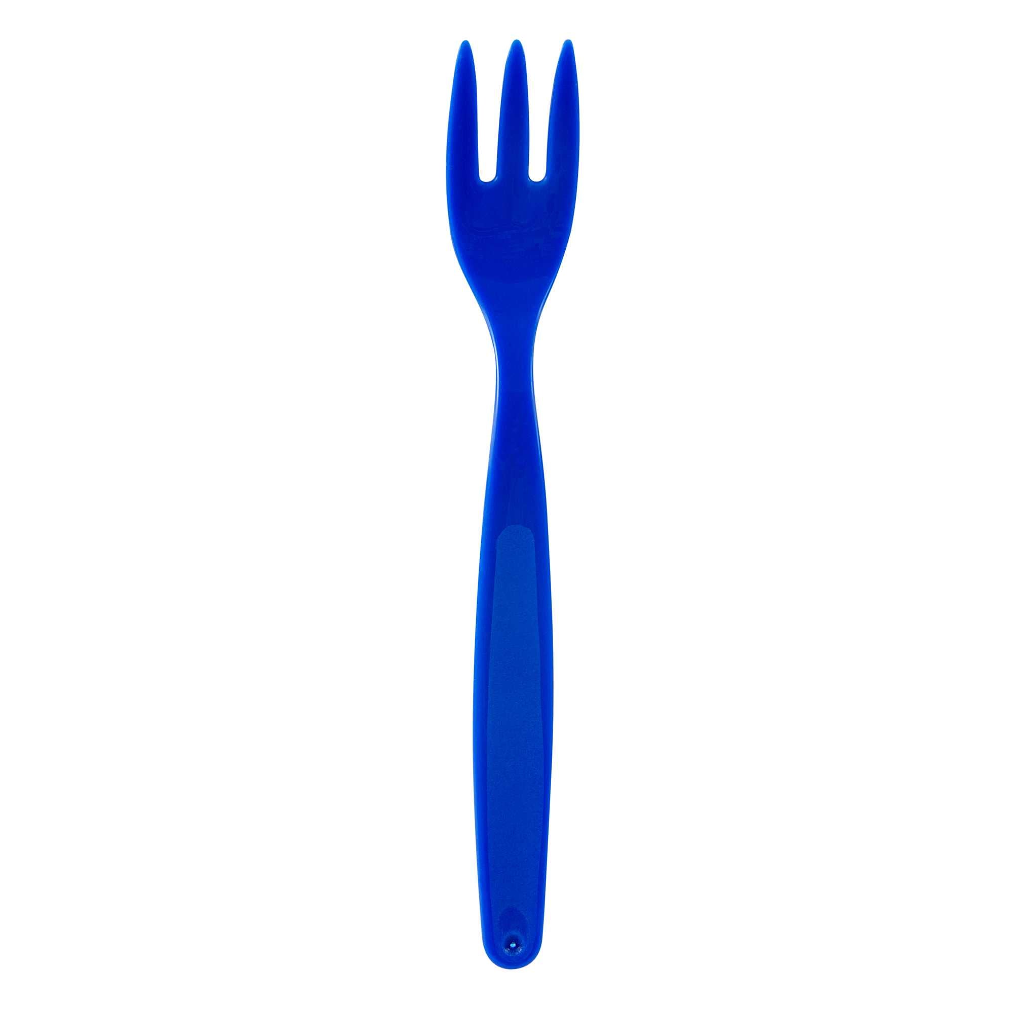 RW Kids Blue Plastic Fork - 6 3/4" - 10 count box