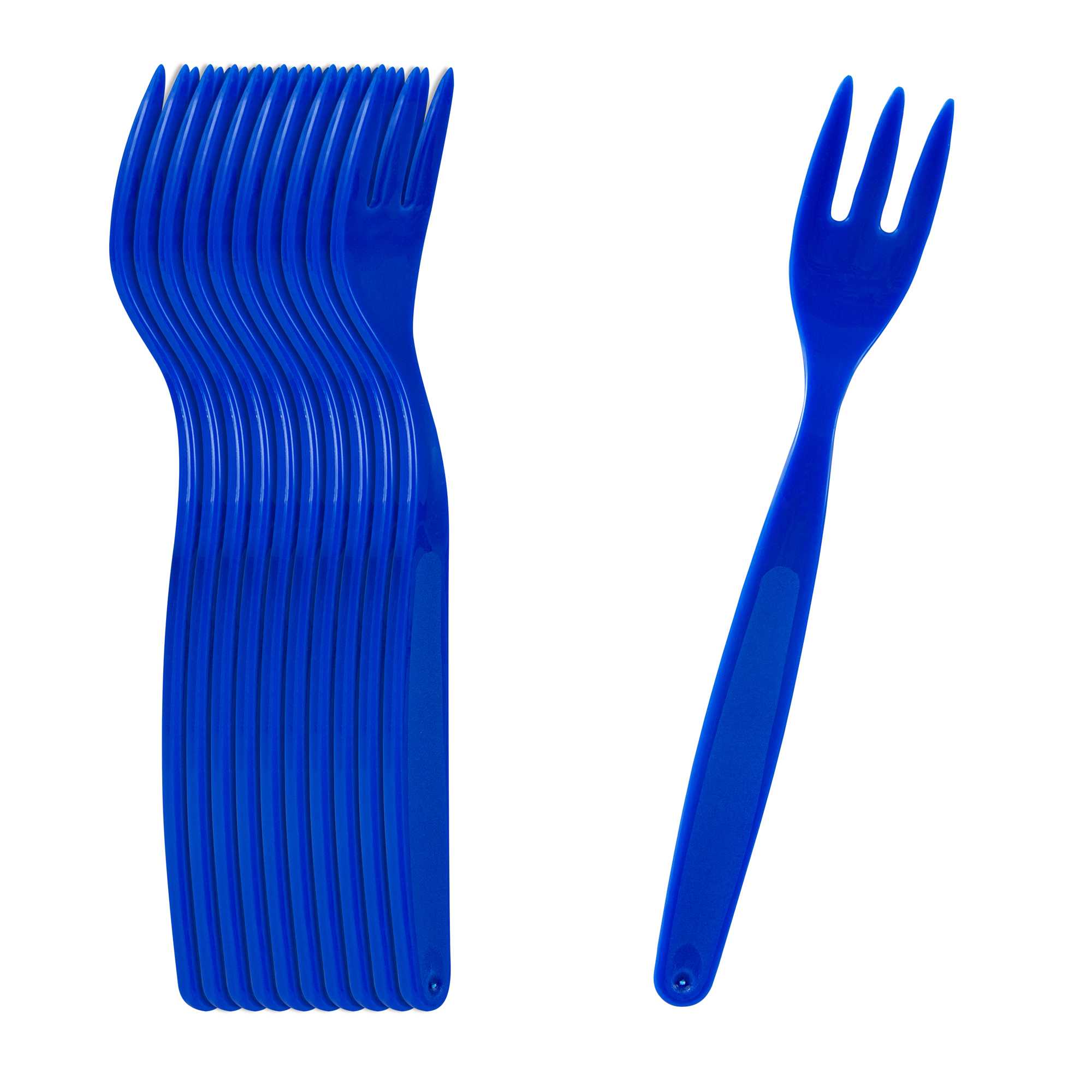 RW Kids Blue Plastic Fork - 6 3/4" - 10 count box