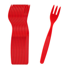 RW Kids Red Plastic Fork - 6 3/4