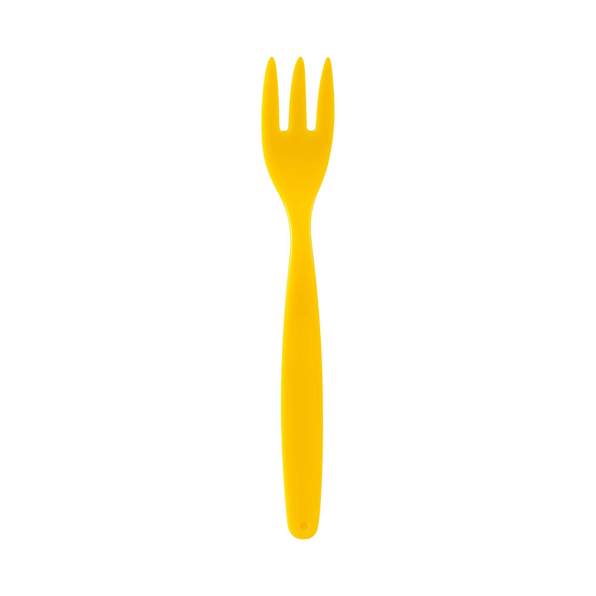 RW Kids Yellow Plastic Fork - 6 3/4" - 10 count box