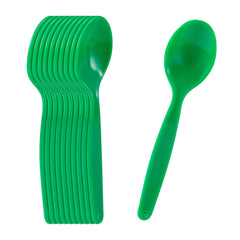 RW Kids Green Plastic Spoon - 6 3/4