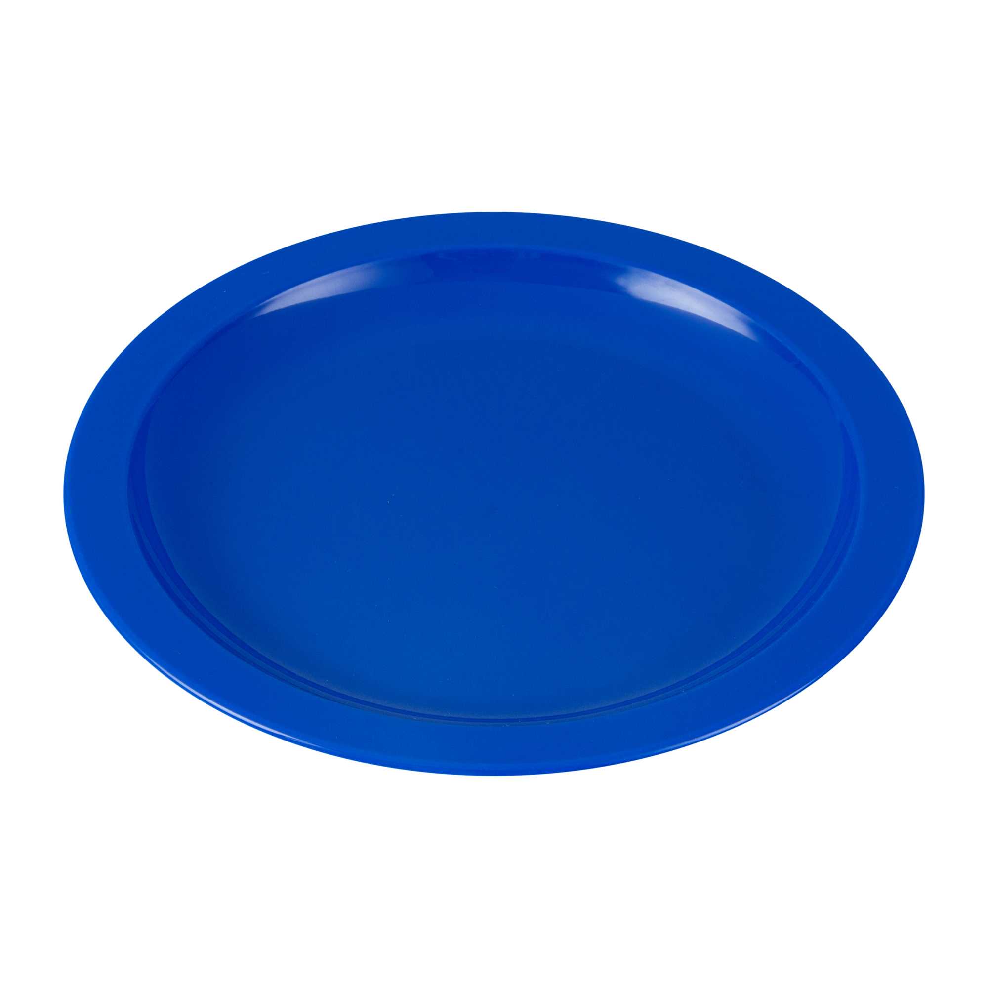 RW Kids Round Blue Plastic Plate - 6 3/4" x 6 3/4" - 120 count box
