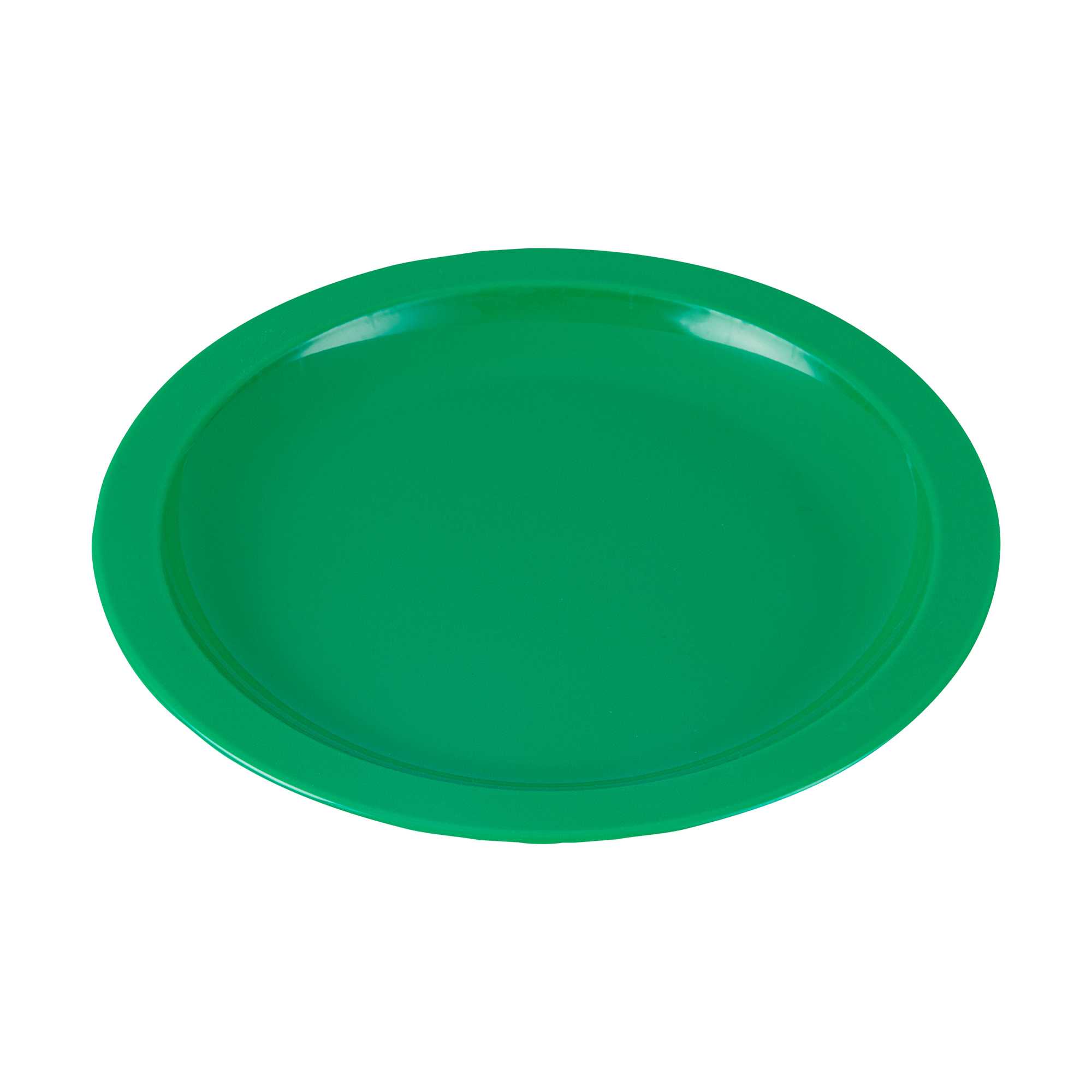 RW Kids Round Green Plastic Plate - 6 3/4" x 6 3/4" - 10 count box