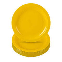 RW Kids Round Yellow Plastic Plate - 6 3/4