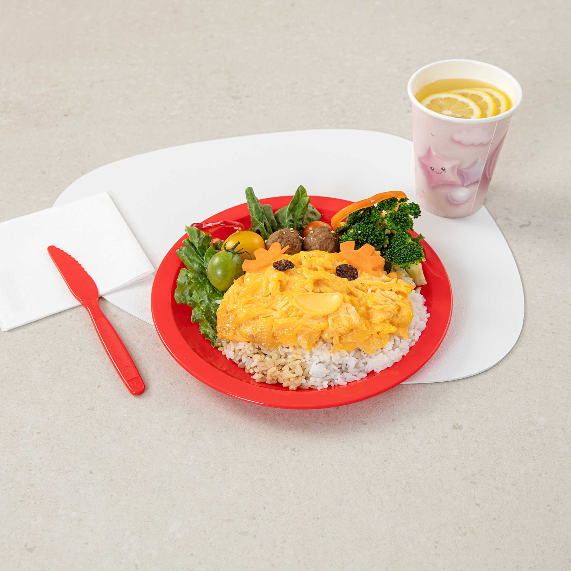 RW Kids Round Red Plastic Plate - 9" x 9" - 60 count box