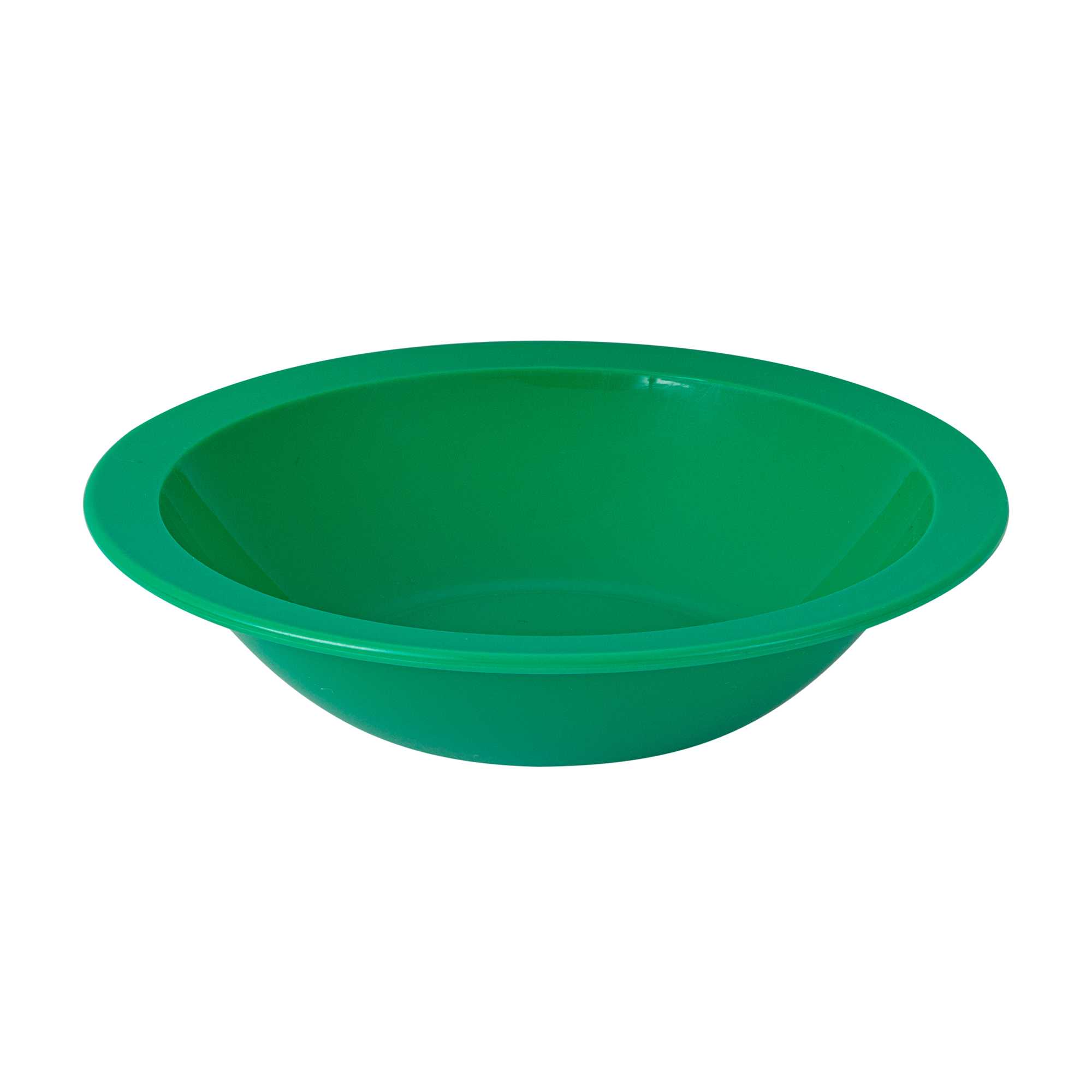 RW Kids 14 oz Round Green Plastic Bowl - 6 3/4" x 6 3/4" x 4 1/4" - 10 count box