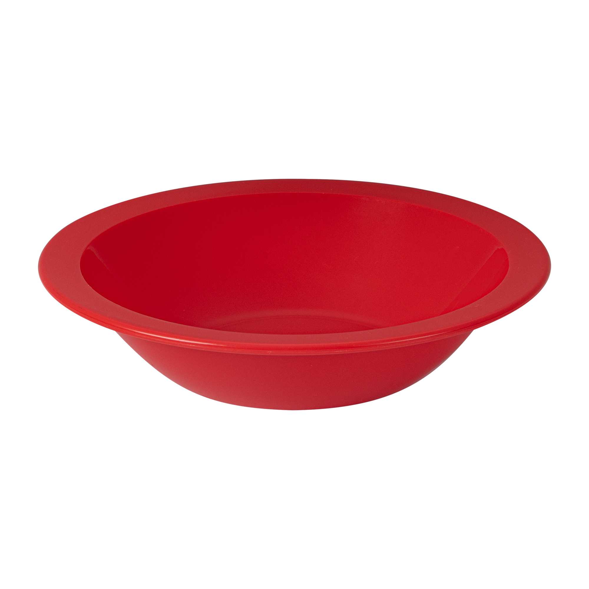 RW Kids 14 oz Round Red Plastic Bowl - 6 3/4" x 6 3/4" x 4 1/4" - 10 count box