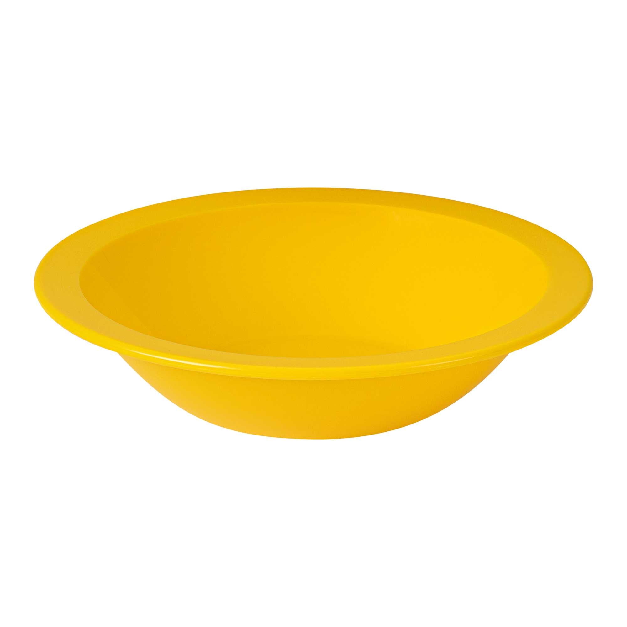 RW Kids 14 oz Round Yellow Plastic Bowl - 6 3/4" x 6 3/4" x 4 1/4" - 10 count box
