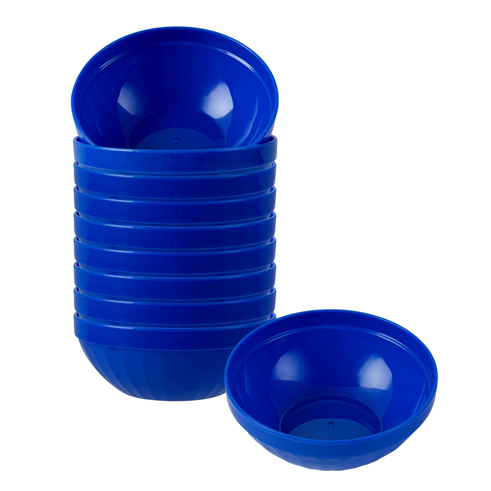 RW Kids 7 oz Round Blue Plastic Bowl - 4" x 4" x 7" - 10 count box