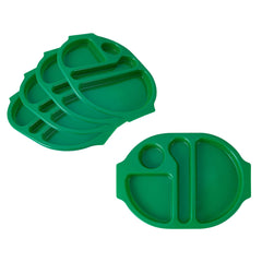 RW Kids Green Plastic Lunch Tray - 4 Compartments - 14 3/4