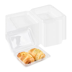 Thermo Tek Rectangle Clear Plastic Clamshell Container - 7 1/2