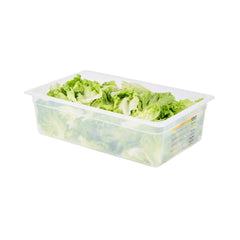 Met Lux Rectangle White Polypropylene Full Size Food Pan - 6