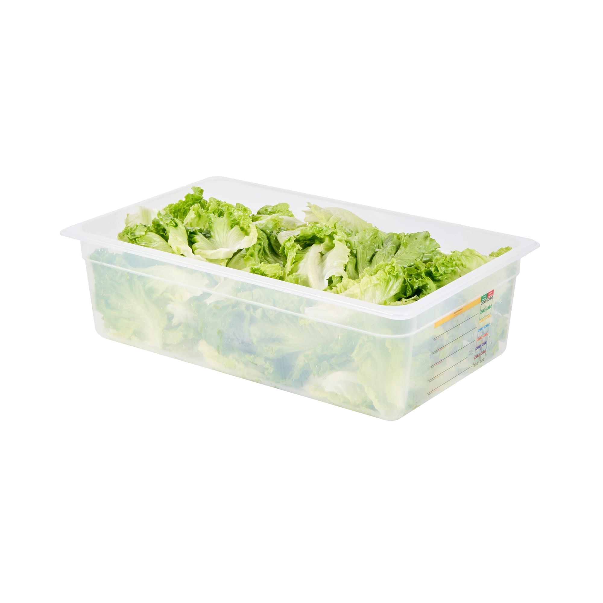 Met Lux Rectangle White Polypropylene Full Size Food Pan - 6" Deep, with Label - 10 count box