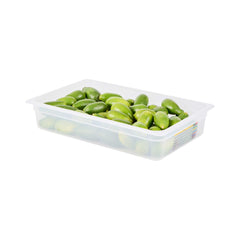 Met Lux Rectangle White Polypropylene Full Size Food Pan - 4