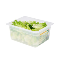 Met Lux Rectangle White Polypropylene Half Size Food Pan - 6