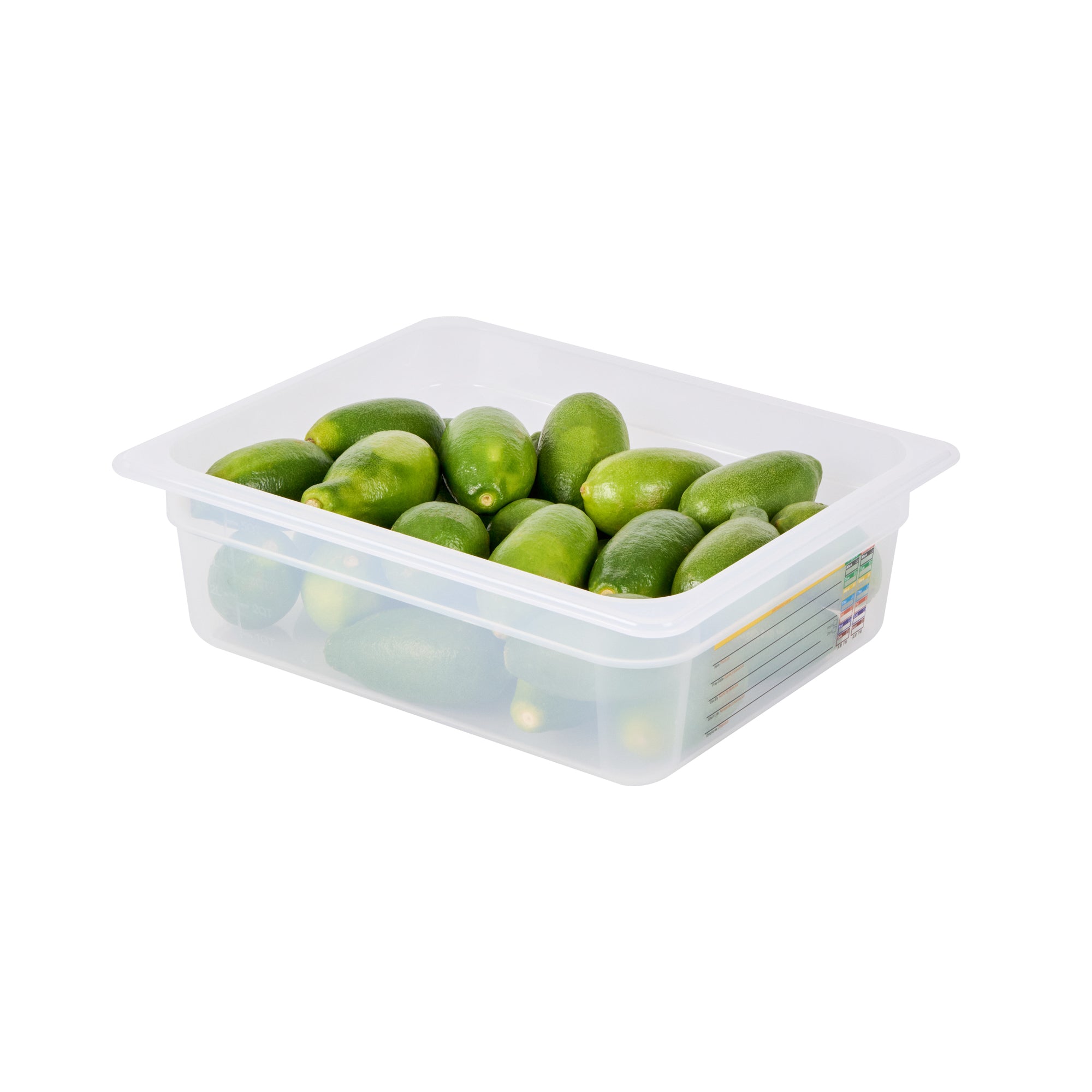 Met Lux Rectangle White Polypropylene Half Size Food Pan - 4" Deep, with Label - 10 count box