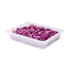 Met Lux Rectangle White Polypropylene Half Size Food Pan - 2.5