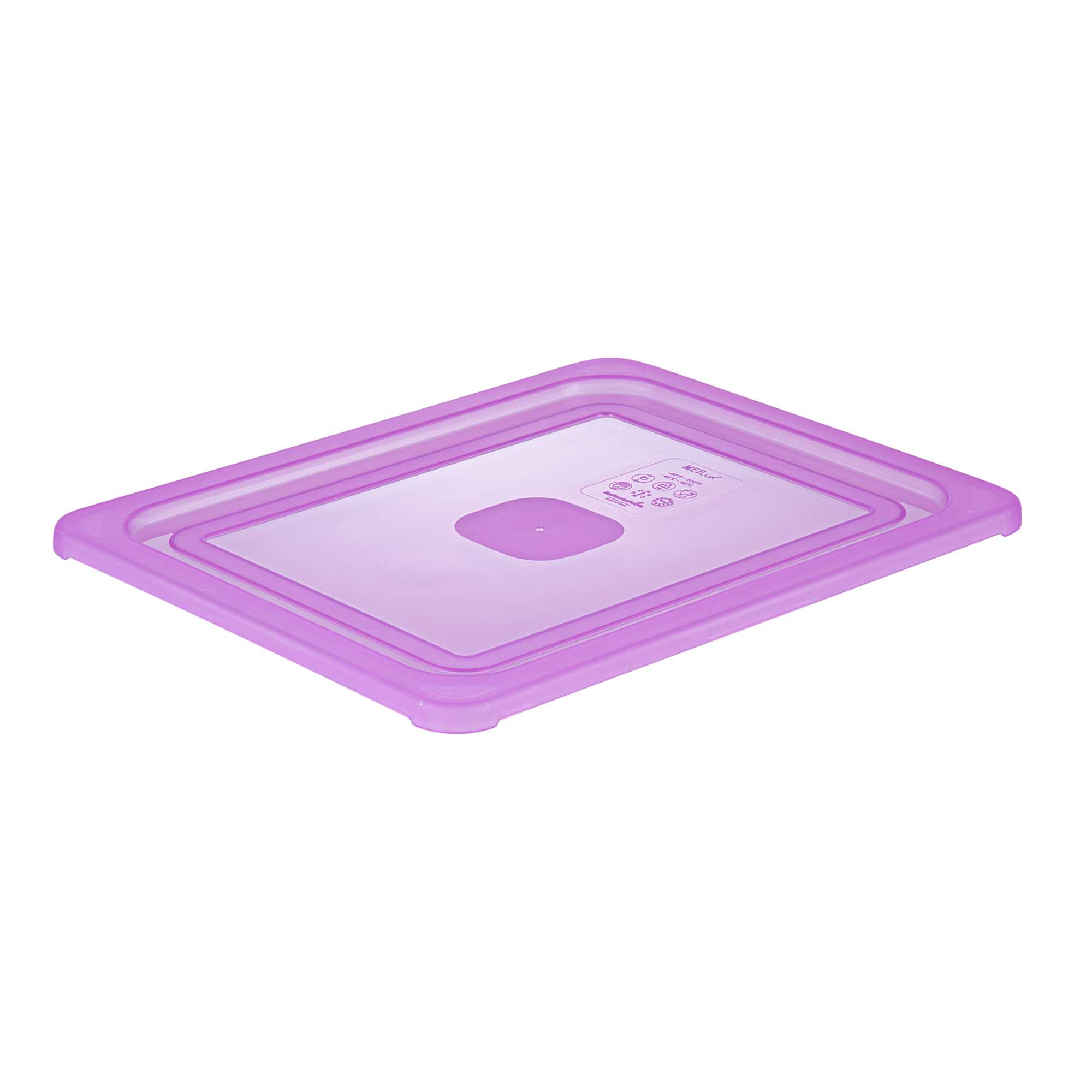 Met Lux Purple Allergen-Free Polypropylene Lid - Fits Half Size Pan - 10 count box
