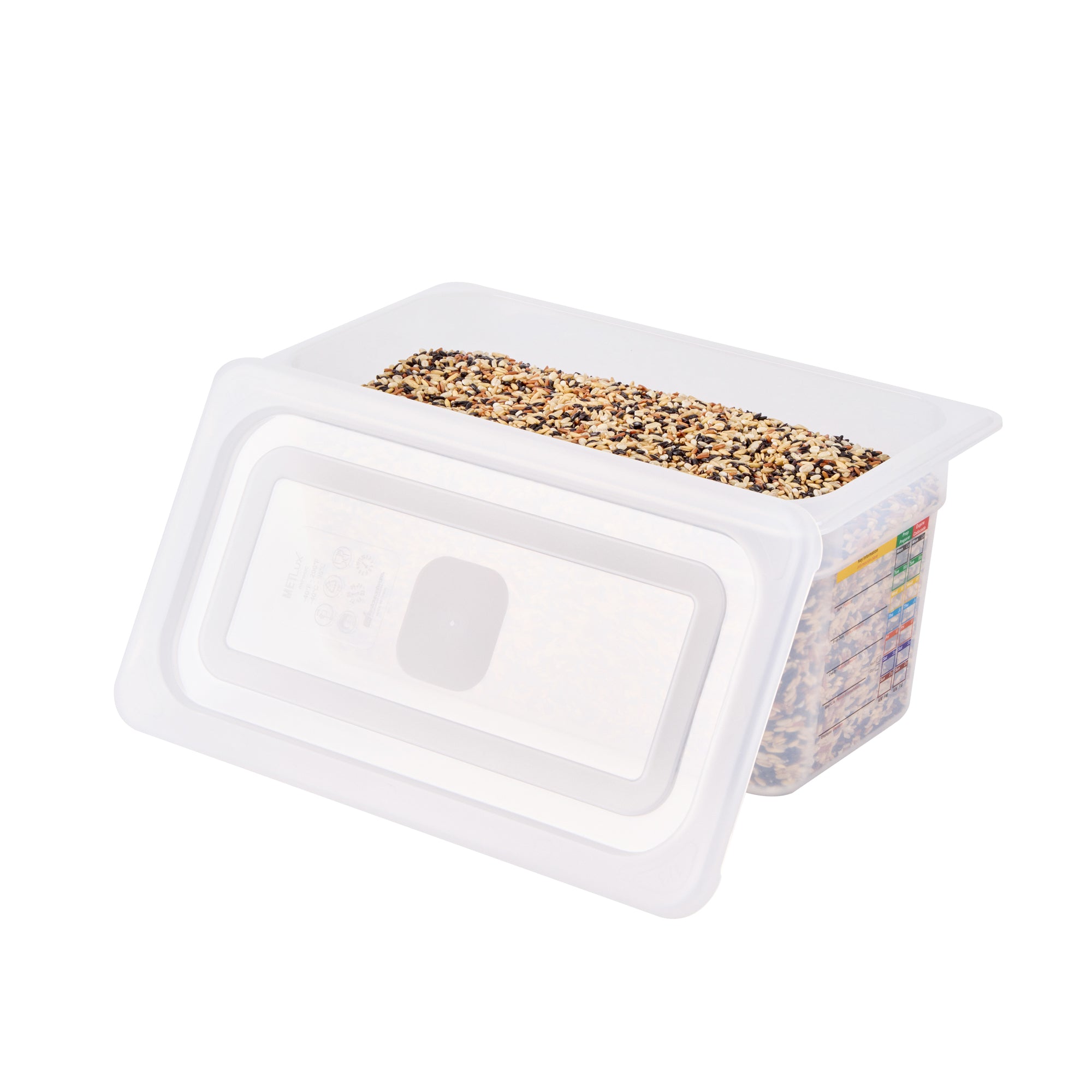 Met Lux Rectangle Clear Polypropylene Lid - Fits 1/3 Size Food Pan - 12 3/4" x 7" - 10 count box
