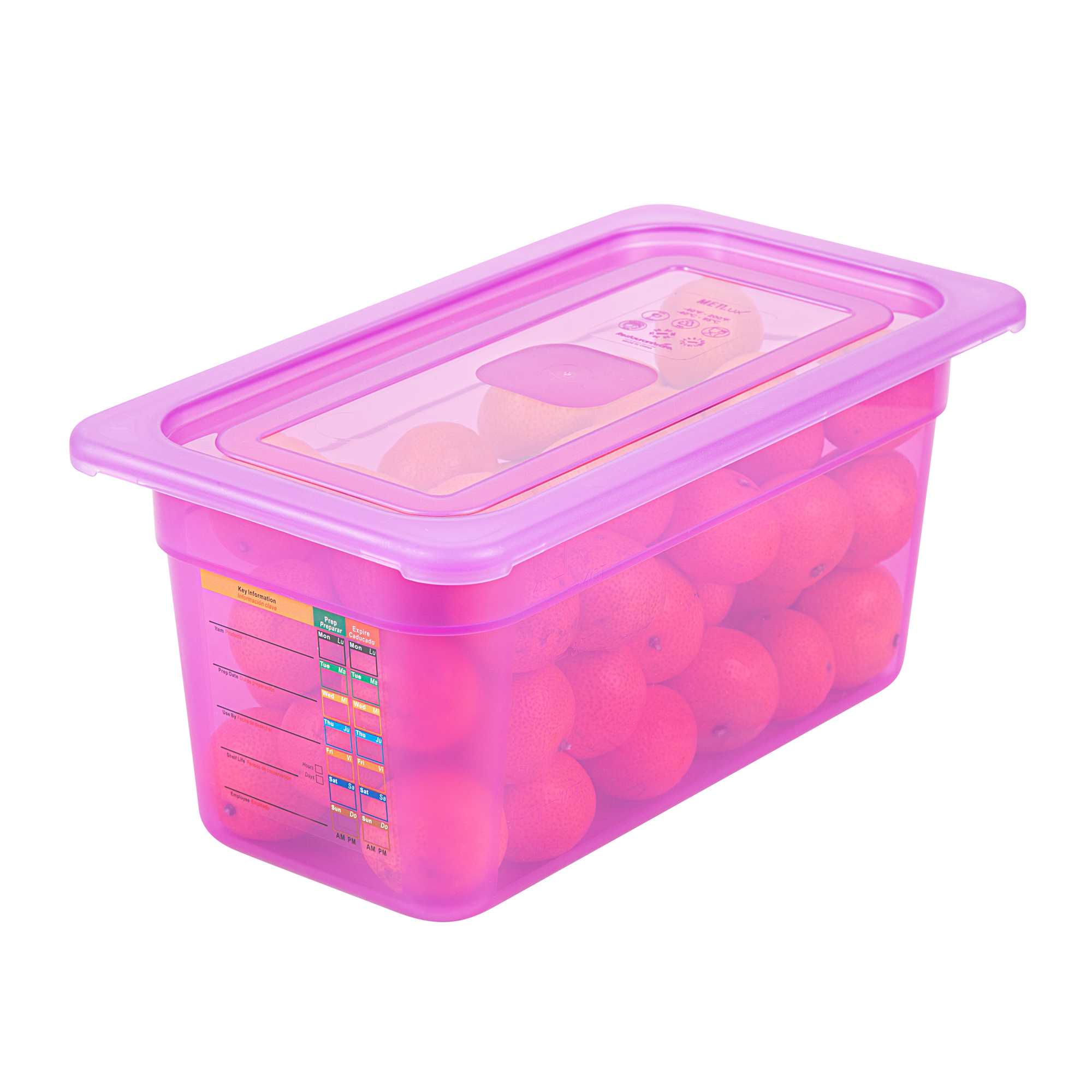 Met Lux Purple Allergen-Free Polypropylene Lid - Fits 1/3 Size Food Pan - 10 count box